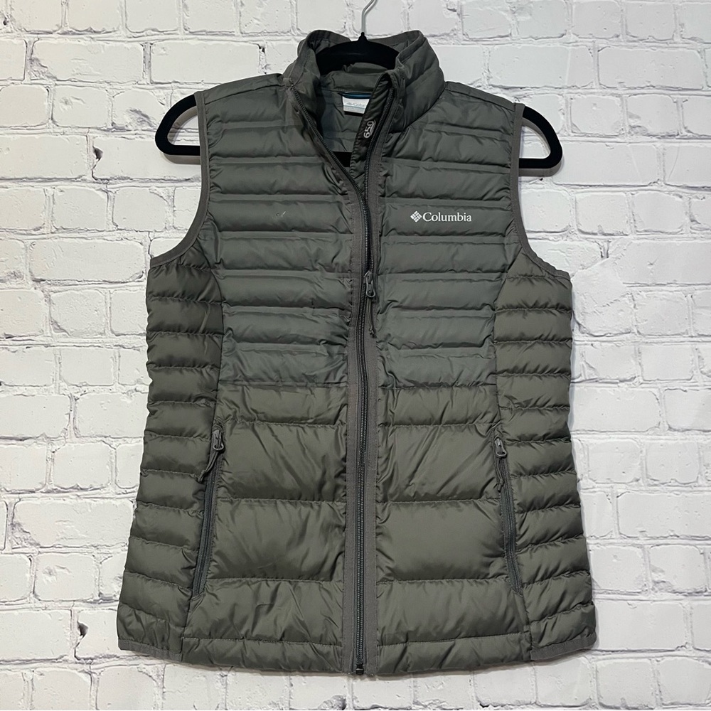 Columbia McKay Lake 650 Down Puffer Vest Women's Small Charcoal Gray Insulated